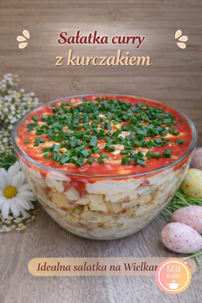 Sałatka curry z kurczakiem
